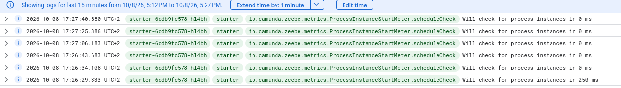 Starter log